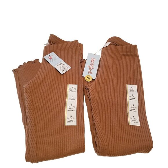 Cat & Jack Cozy Leggings size 6/6x set of 2 NWT - Picture 1 of 5